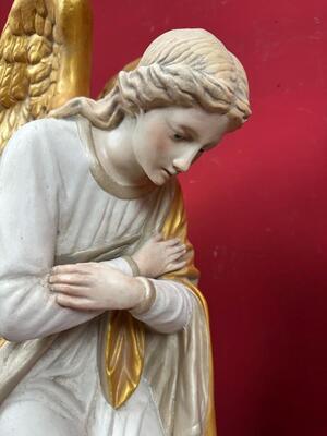 Kneeling Angels style Gothic - Style en Composite Stone, Belgium  19 th century