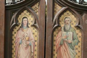 Matching Parts Of A Full Oak Altar. style Gothic - style Dutch 19th century