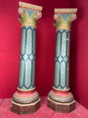 Pair Gothic - Style Matching Pedestals