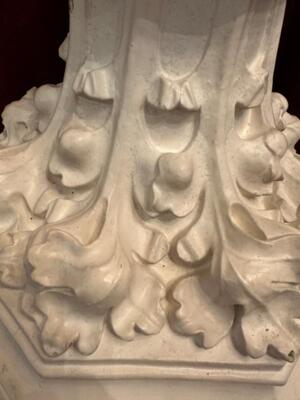 Matching Wall Pedestals style Gothic - Style en Terra - Cotta , Belgium  19 th century ( Anno 1885 )