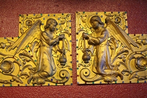 Relief Angels style Gothic - style en Bronze / Gilt, France 19th century