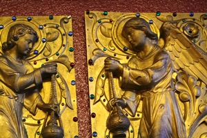 Relief Angels style Gothic - style en Bronze / Gilt, France 19th century