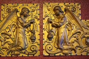 Relief Angels style Gothic - style en Bronze / Gilt, France 19th century