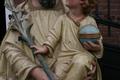 St. Joseph & St Mary style Gothic - Style en Terra - Cotta Polychrome, France 19 th century