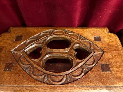 Stools style Gothic - Style en Oak wood, Belgium  19 th century