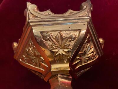 Wall - Candle Holders style Gothic - Style en Bronze Gilt, Belgium  19 th century ( Anno 1875 )