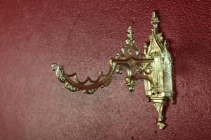 Wall Brackets style Gothic en bronze, France 19th century