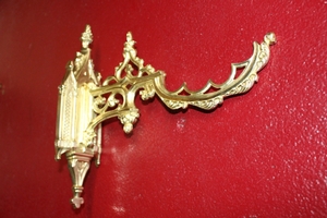 Wall Brackets style Gothic en bronze, France 19th century