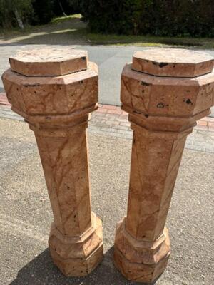 Matching Pedestals. en Wood , Belgium  19 th century