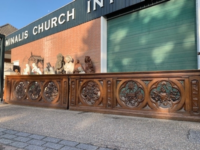 Communion Rail style NEO-CLASSICISTIC en Oak wood, France 19th century ( anno 1875 )