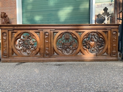 Communion Rail style NEO-CLASSICISTIC en Oak wood, France 19th century ( anno 1875 )