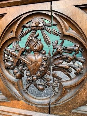 Communion Rail style NEO-CLASSICISTIC en Oak wood, France 19th century ( anno 1875 )