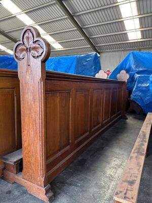 Communion Rails / Kneelers / Front Parts style Neo Classicistic en Oak wood, Netherlands  20 th century