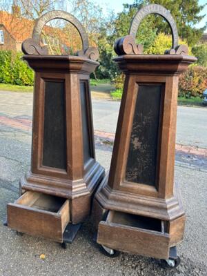 Offer - Stands en Oak wood / Zinc, Netherlands  19 th century ( Anno 1840 )