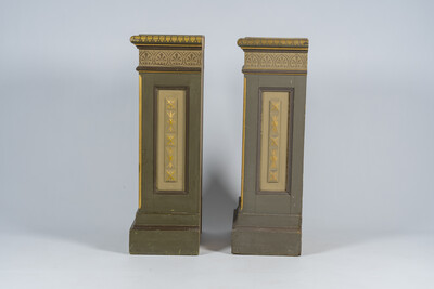 Pedestals  en Wood Polychrome, France 19 th century