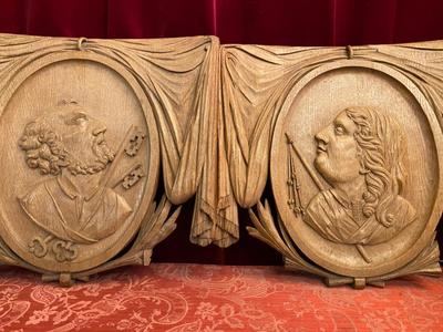 Reliefs  en Oak wood, Belgium  19 th century