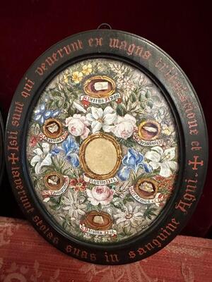Reliquaries en Wood / Glass , Belgium  19 th century