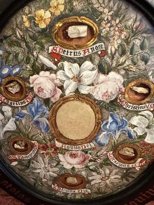 Reliquaries en Wood / Glass , Belgium  19 th century