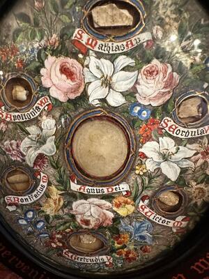 Reliquaries en Wood / Glass , Belgium  19 th century