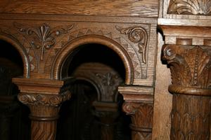 Communion Rails style Roman en Oak wood, Dutch 19th century