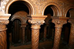 Communion Rails style Roman en Oak wood, Dutch 19th century