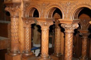 Communion Rails style Roman en Oak wood, Dutch 19th century