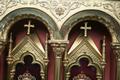 Exceptionally  Pair Of Two Fronts With Each 2 Reliquaries Expected ! style Romanesque en Bronze Gilt / Glass, France 19th century ( anno 1790 ) ( 1885 )