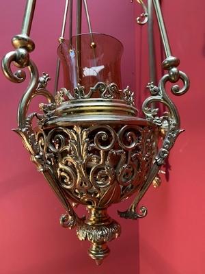 Sanctuary Lamps style Romanesque en Bronze / Gilt, France 19th century ( anno 1890 )