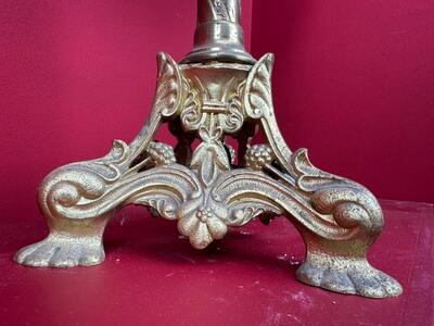 Candle Holders style Romanesque - Style en Bronze Gilt, Belgium  19 th century ( Anno 1875 )