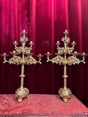 Pair Romanesque - Style Candle Holders