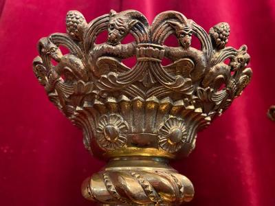 Pair Romanesque - Style Candle Holders