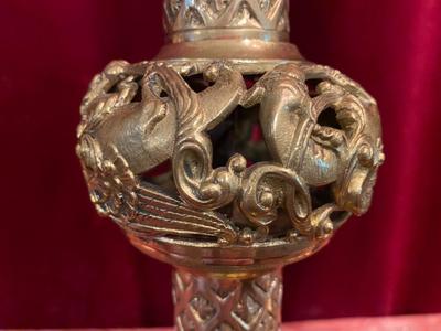 Pair Romanesque - Style Candle Holders