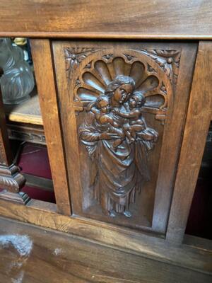 2 Chairs & Bench With Ram Heads  en Wood , Belgium  18 th century