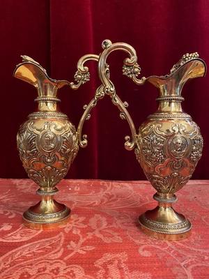 Cruets Full Silver Higher Price Range style Baroque en Solid Silver, France 19 th century ( Anno 1835 )