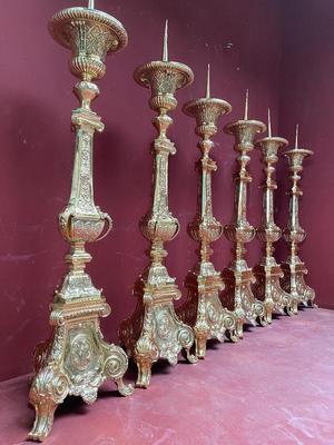 Exceptional Candle Sticks. Measures Without Pin. style Baroque en Bronze / Polished / New Varnished, France 19th century ( anno 1850 )