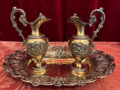 Cruets style Baroque - Style en Full - Silver !all marks are Present !, France 19 th century ( Anno 1840 )