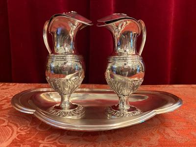 Cruets style Baroque - Style en Silver / Dish Silver Plated, Belgium 19 th century ( Anno 1865 )