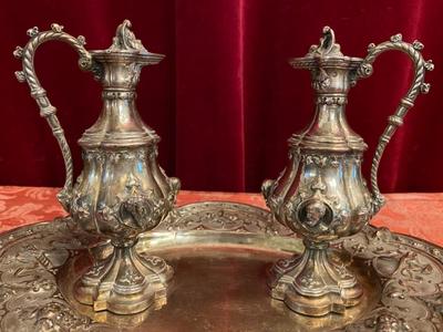 Cruets Stamped : A Favier Lyon. Full Silver style Baroque - Style en Full - Silver, Lyon - France 18 th century