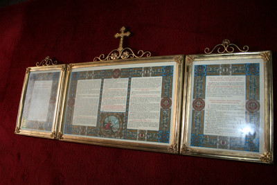 Canon Boards  en Brass / Glass , Belgium  19 th century ( Anno 1890 )