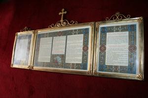Canon Boards  en Brass / Glass , Belgium  19 th century ( Anno 1890 )