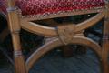 Priest – Choir – Seats  style Classical en Wood Oak / Fabrics, Belgium  19 th century anno 1890