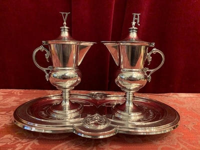 Cruets en Plated Silver, Belgium 19th century