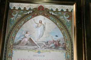 Altar Cards style Gothic - Style en Bras / Glass, Belgium  19 th century ( Anno 1890 )